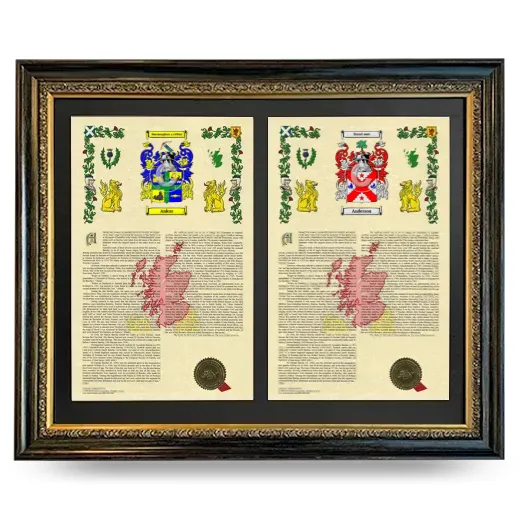 Double Armorial History Framed - Heirloom