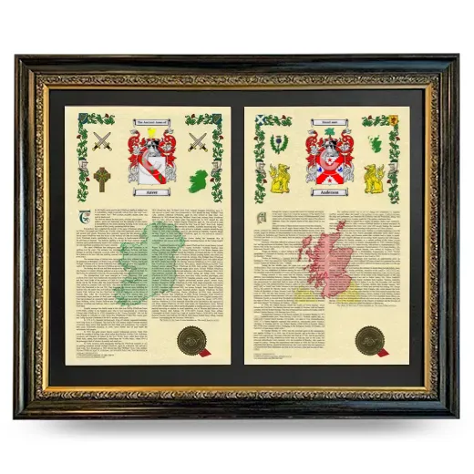 Double Armorial History Framed - Heirloom