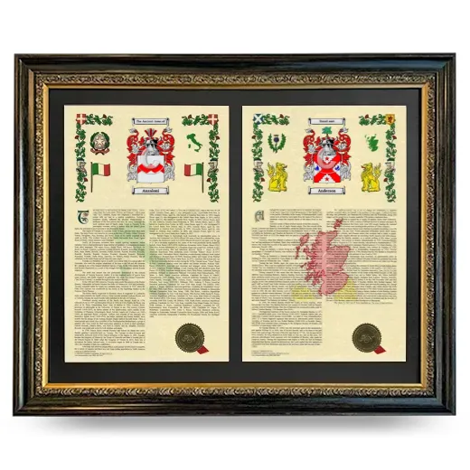 Double Armorial History Framed - Heirloom