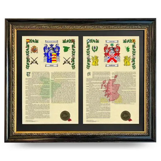 Double Armorial History Framed - Heirloom