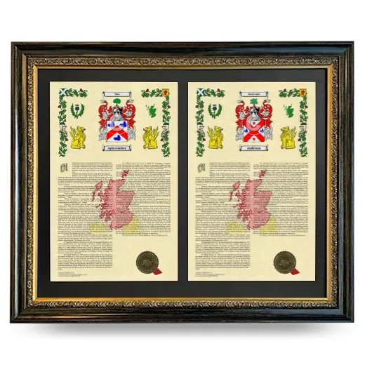 Double Armorial History Framed - Heirloom