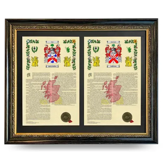 Double Armorial History Framed - Heirloom