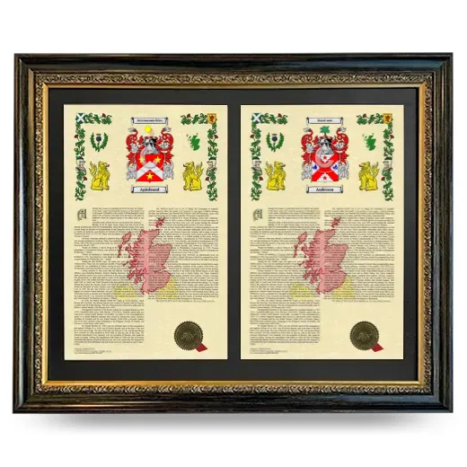 Double Armorial History Framed - Heirloom