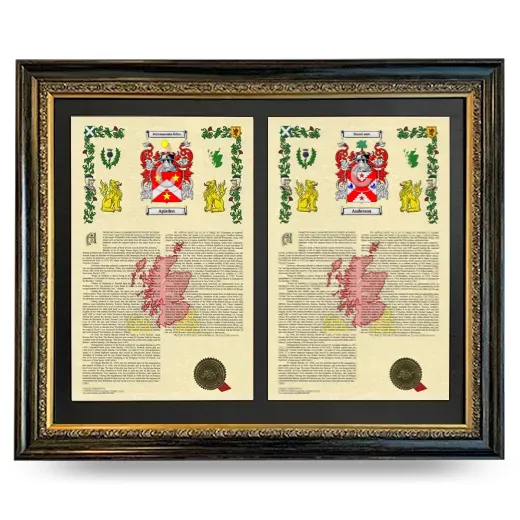 Double Armorial History Framed - Heirloom