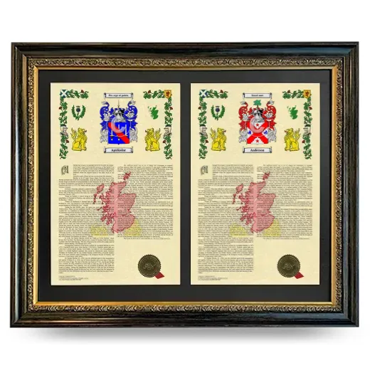 Double Armorial History Framed - Heirloom