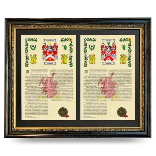 Double Armorial History Framed - Heirloom
