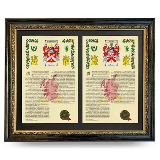 Double Armorial History Framed - Heirloom