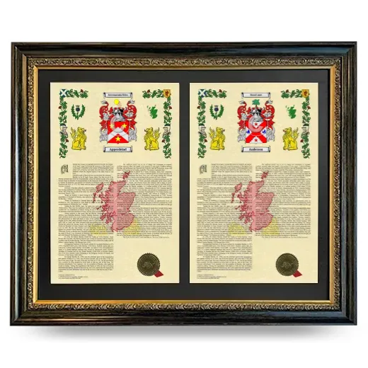 Double Armorial History Framed - Heirloom