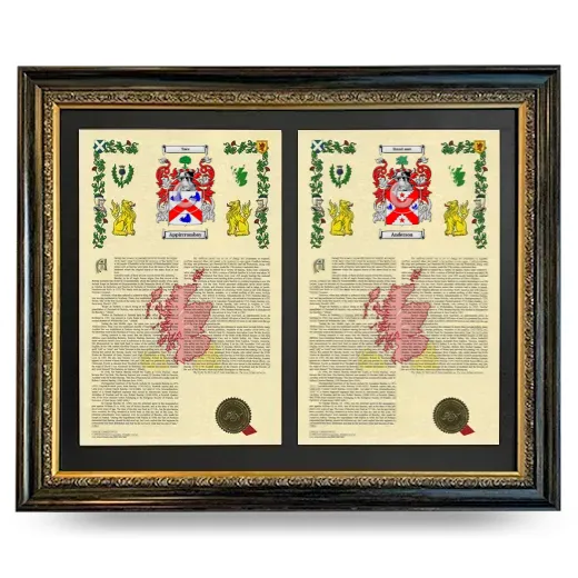 Double Armorial History Framed - Heirloom