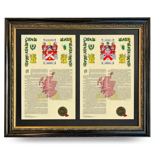 Double Armorial History Framed - Heirloom