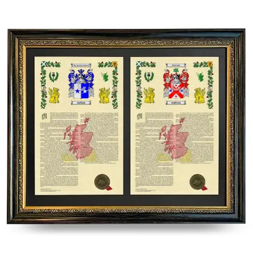 Double Armorial History Framed - Heirloom