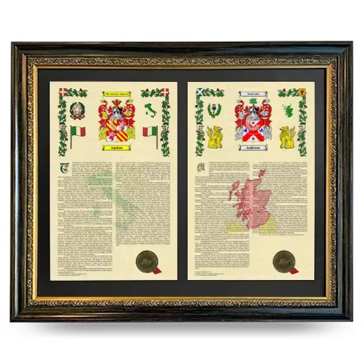 Double Armorial History Framed - Heirloom