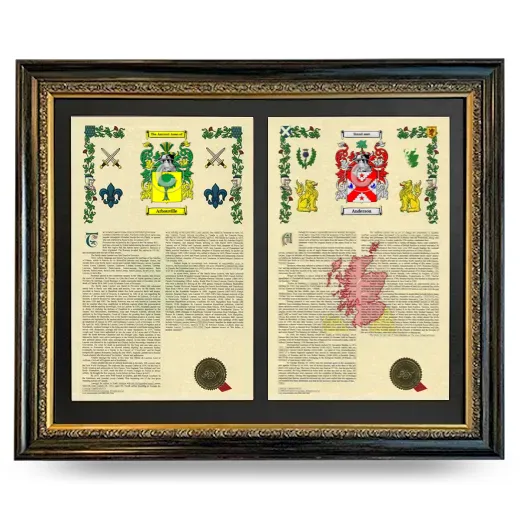 Double Armorial History Framed - Heirloom