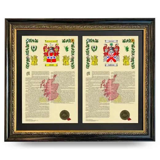 Double Armorial History Framed - Heirloom