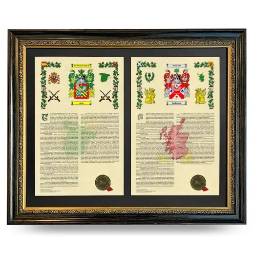 Double Armorial History Framed - Heirloom