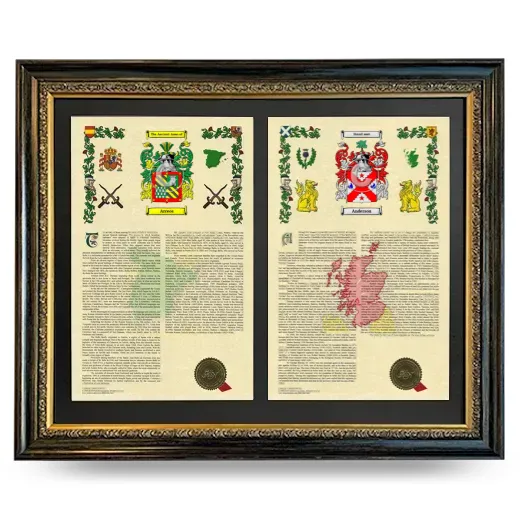Double Armorial History Framed - Heirloom
