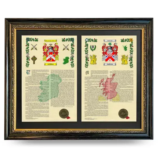 Double Armorial History Framed - Heirloom