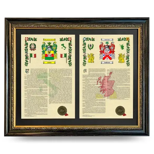 Double Armorial History Framed - Heirloom