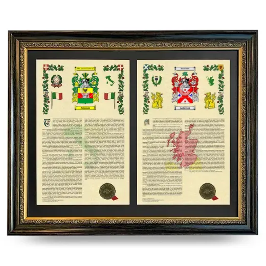 Double Armorial History Framed - Heirloom