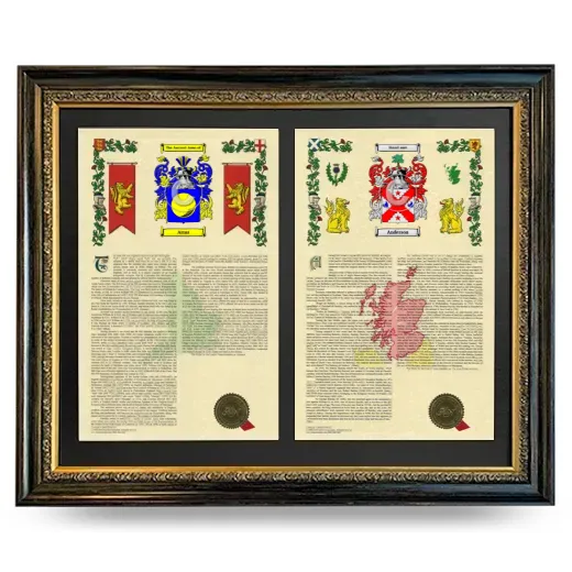 Double Armorial History Framed - Heirloom