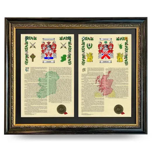Double Armorial History Framed - Heirloom