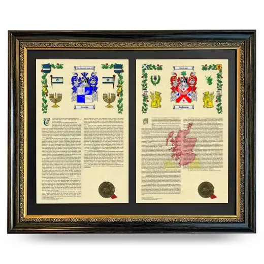 Double Armorial History Framed - Heirloom