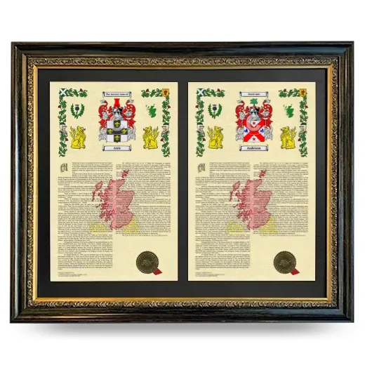 Double Armorial History Framed - Heirloom