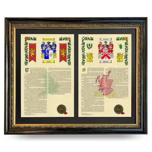 Double Armorial History Framed - Heirloom