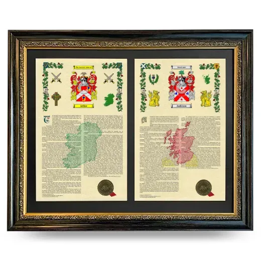 Double Armorial History Framed - Heirloom