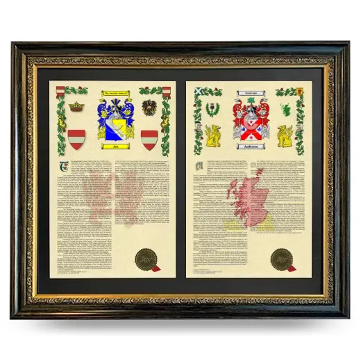 Double Armorial History Framed - Heirloom