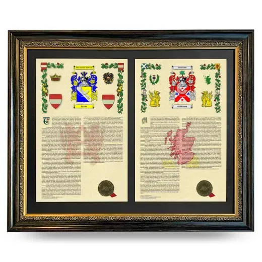 Double Armorial History Framed - Heirloom