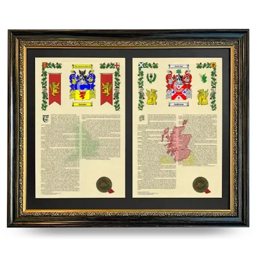 Double Armorial History Framed - Heirloom