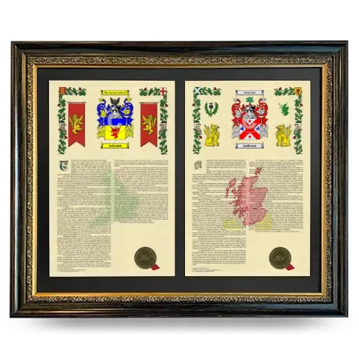 Double Armorial History Framed - Heirloom
