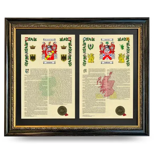 Double Armorial History Framed - Heirloom