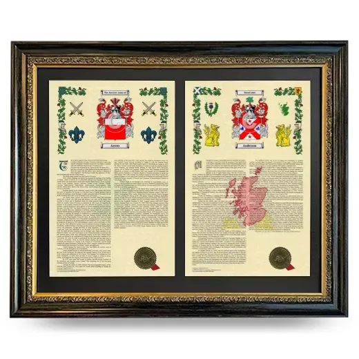 Double Armorial History Framed - Heirloom