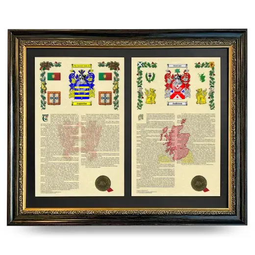 Double Armorial History Framed - Heirloom