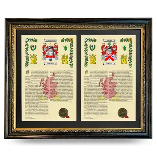 Double Armorial History Framed - Heirloom