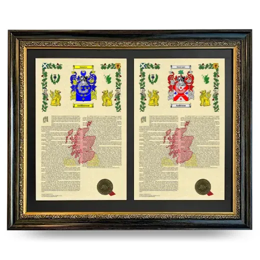 Double Armorial History Framed - Heirloom