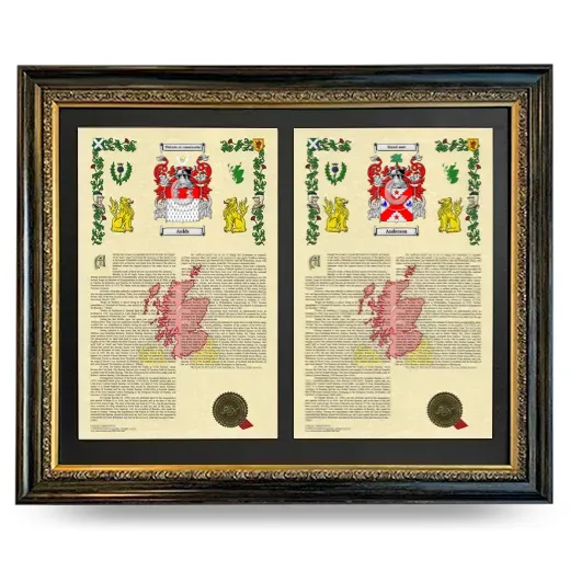Double Armorial History Framed - Heirloom