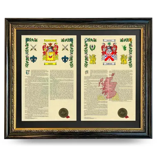 Double Armorial History Framed - Heirloom