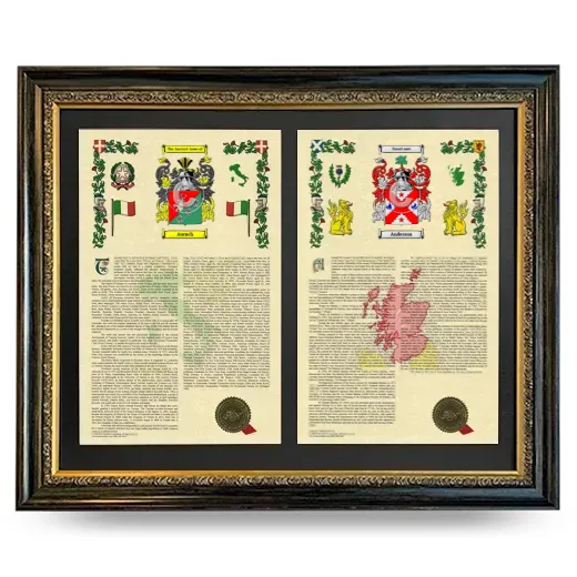 Double Armorial History Framed - Heirloom
