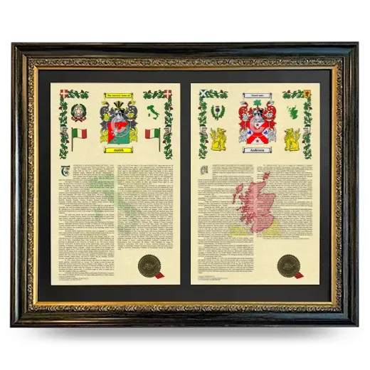 Double Armorial History Framed - Heirloom