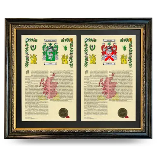 Double Armorial History Framed - Heirloom