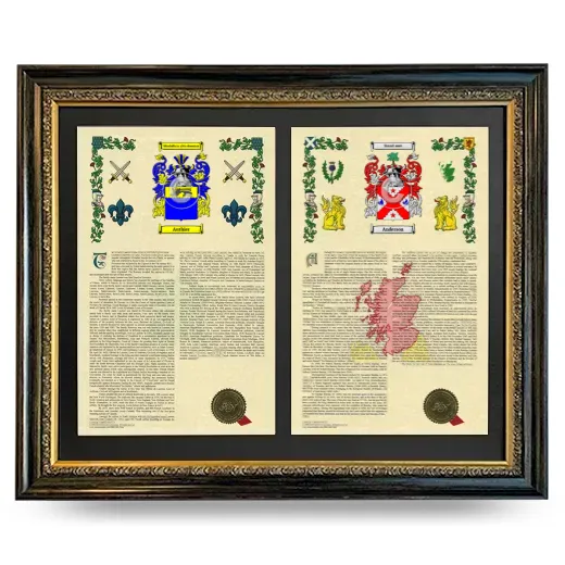 Double Armorial History Framed - Heirloom
