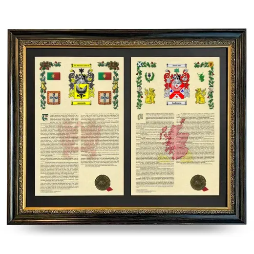 Double Armorial History Framed - Heirloom