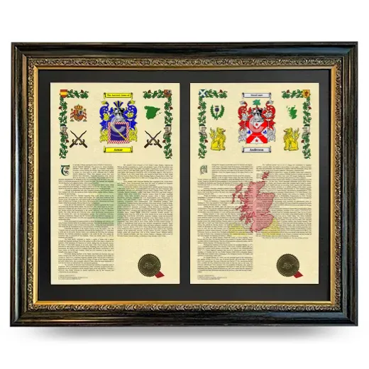 Double Armorial History Framed - Heirloom