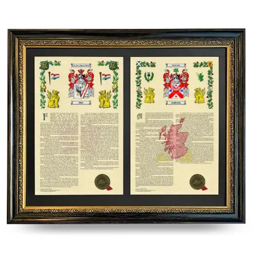 Double Armorial History Framed - Heirloom