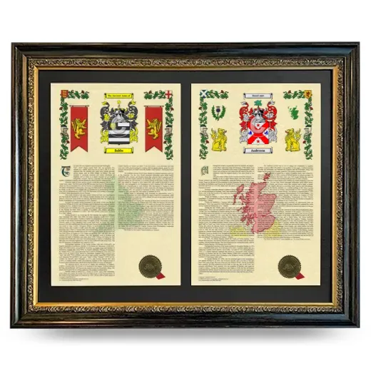 Double Armorial History Framed - Heirloom
