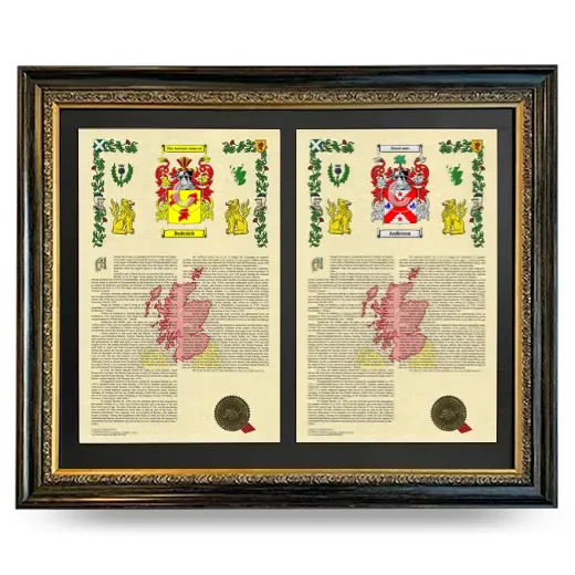 Double Armorial History Framed - Heirloom