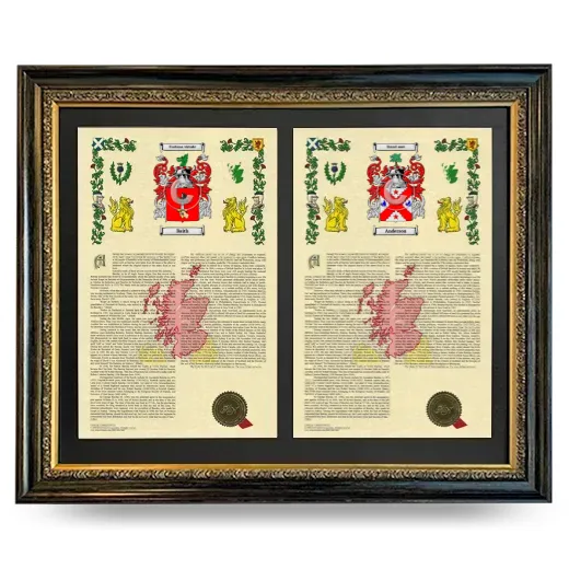 Double Armorial History Framed - Heirloom